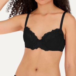 Sostén Balconet doble Push Up 13324 Negro