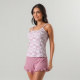 Pijamas Top Rib + Short 33560 Orquidea