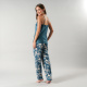 Set Pabilo + Pantalon Satin Print 33593 Petroleo