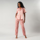 Set Camisero + Pantalon Satin Print 33597 Rosa Tostado