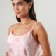 Camisola Satin Print 33599 Rosa Tostado