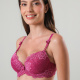 Sosten Copas Encaje Pabilo Soft Push Up 10751 Berry