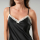 Camisola Satin Encaje 33602 Negro