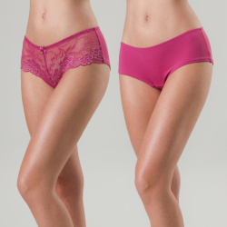 Pack Pantaleta Blonda Y Microfibra 10757 Berry