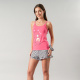 Pijamas Top Pabilo + Short 33622 Rojo