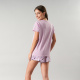 Pijamas Top + Short Caja 33640 Lila