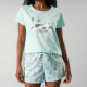 Pijamas Top + Short Caja 33640 Menta