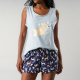 Pijamas Top + Short Caja 33641 Ice