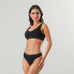 Peto Seamless Rib Lurex 25401 Negro