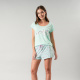 Pijamas Top M. Corta + Short 33551 Menta