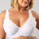 Sosten Bralette Encaje Flor 13500 Blanco