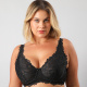 Sosten Bralette Encaje Flor 13500 Negro