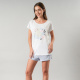 Pijamas Top Cuadrado + Short 33552 Blanco